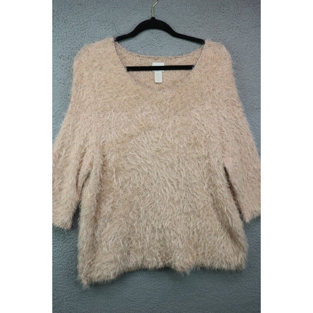 Chico's Half Sleeve Pullover Sweater-Size 3P or XL/Petite-Soft